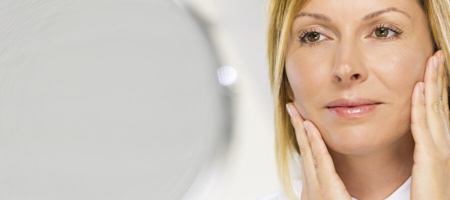 Woman after TMJ diagnosis and treatment in West Orange, NJ